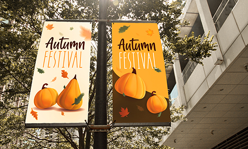 Autumn Festival Business Pole Banners