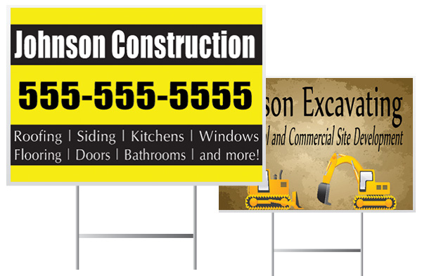 Construction Yard Sign Samples | Banners.com