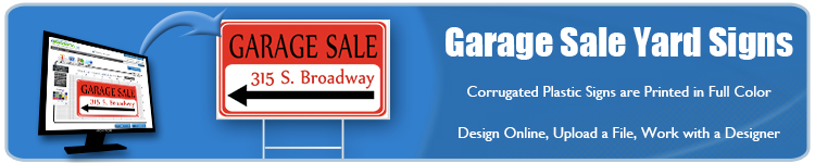 Custom Garage Sale Yard Signs from Banners.com