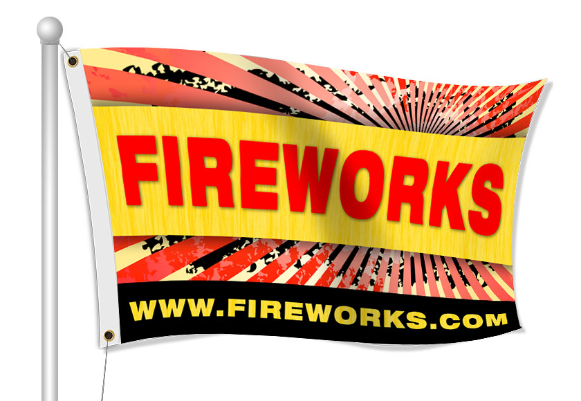 Fabric Flags for Firework Stand | Banners.com