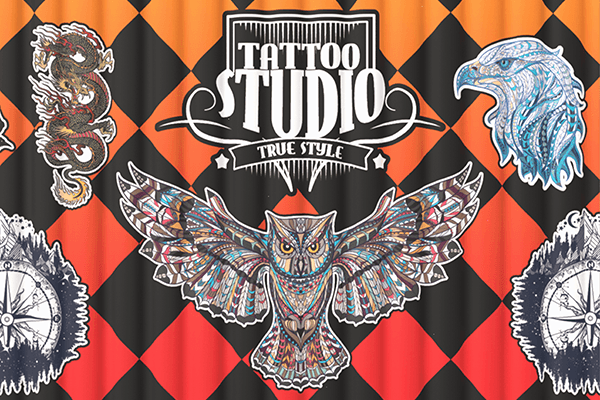 Tattoo Studio Fabric Banner